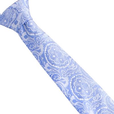Light blue intricate paisley tie
